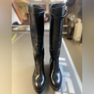 Zara Black Tall Winter Boots